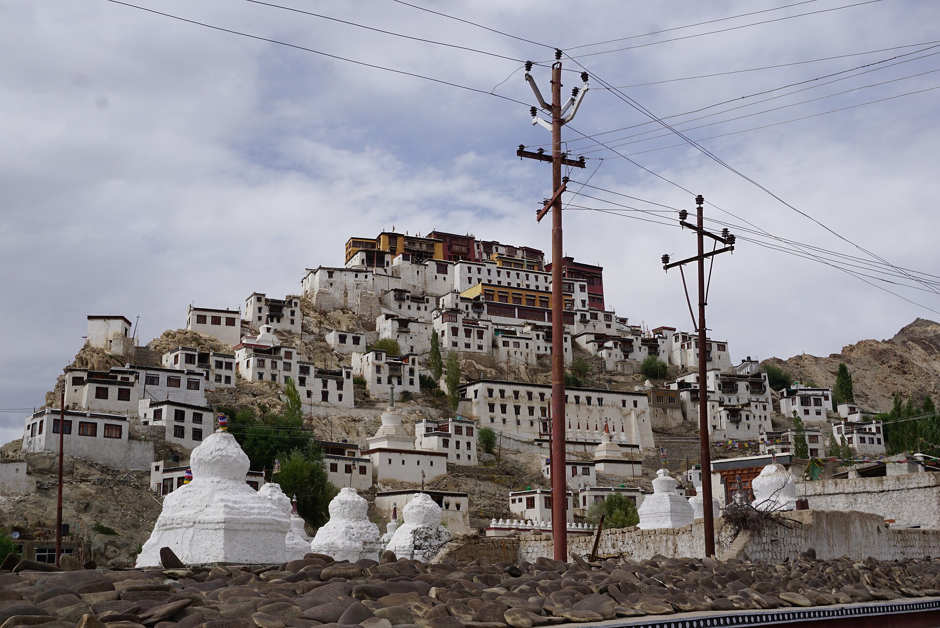 Tiered monastery buildings of Thiksey, Ladakh